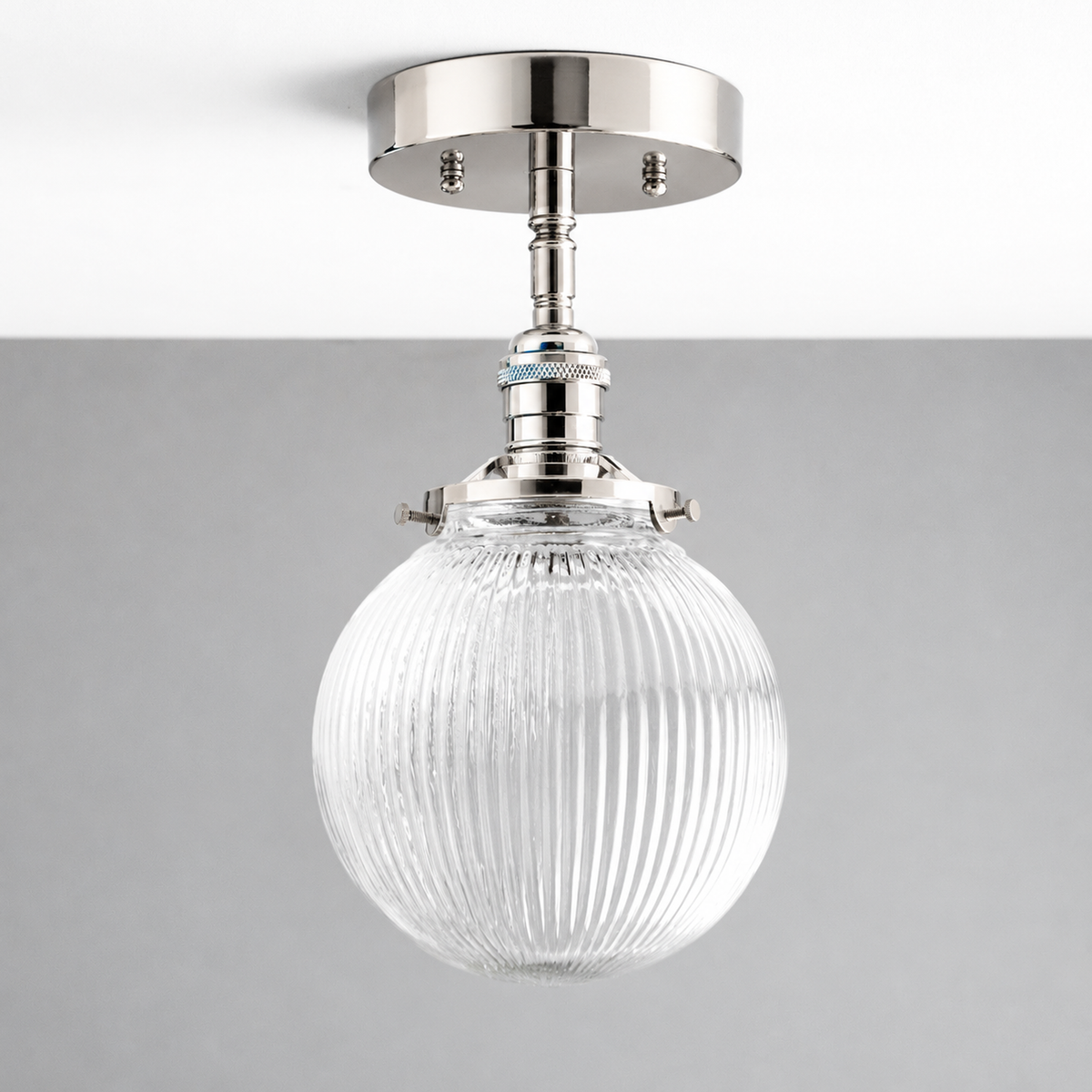 CEILING LIGHT MODEL NO. 1642 in Polished Nickel