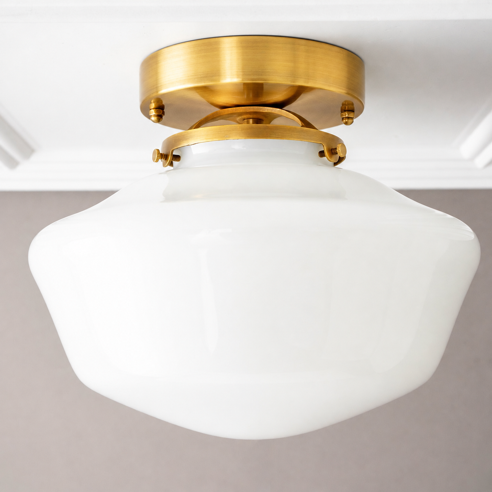 CEILING LIGHT MODEL NO. 9902 in Raw Brass