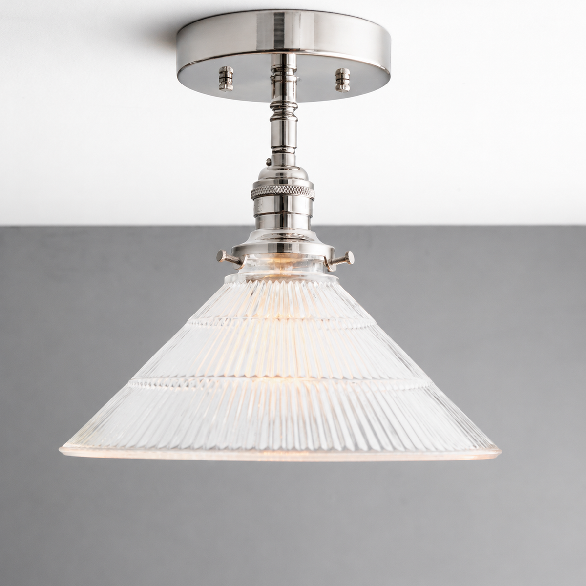 CEILING LIGHT MODEL NO. 9360 in Polished Nickel