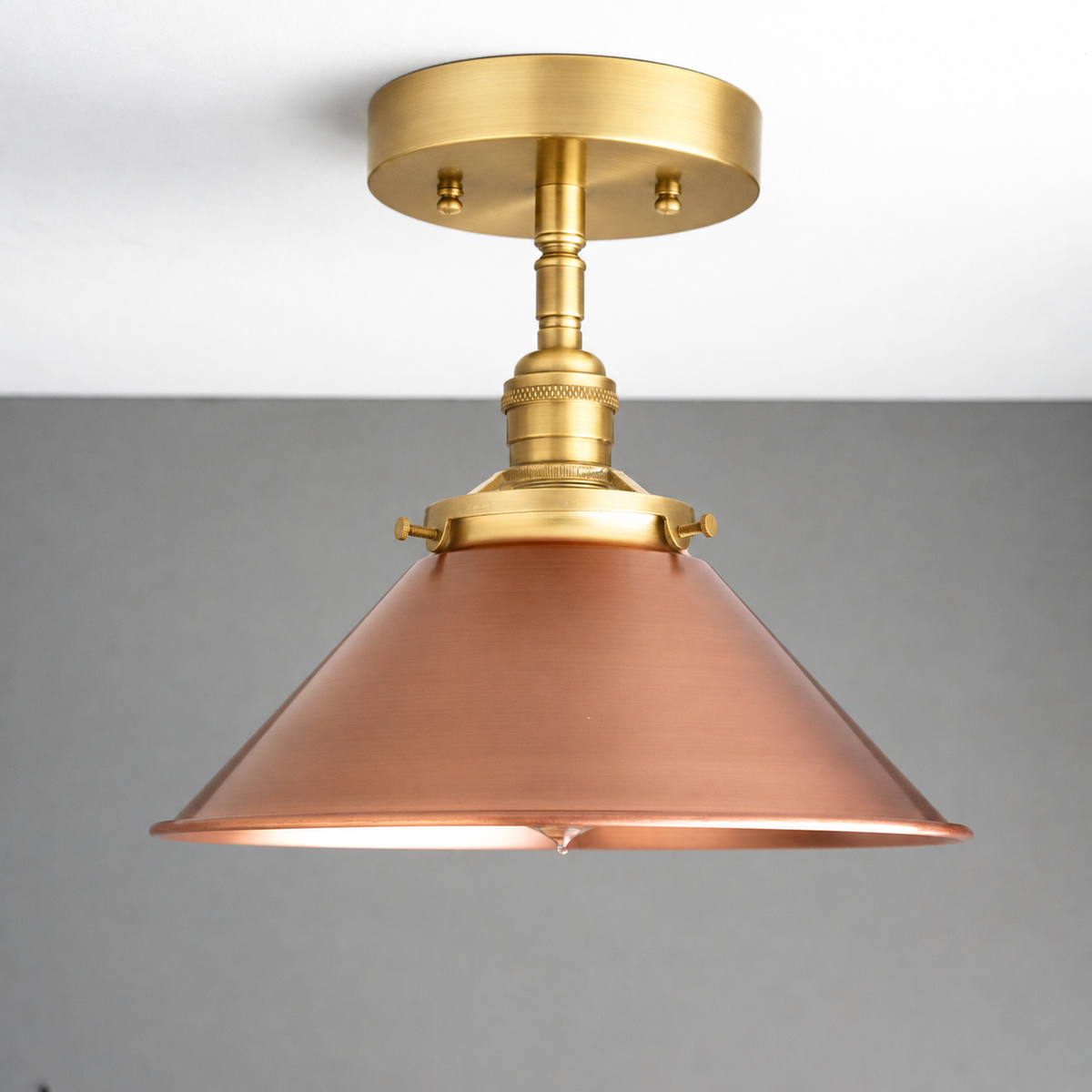 CEILING LIGHT MODEL NO. 7423 in Sealed Brass