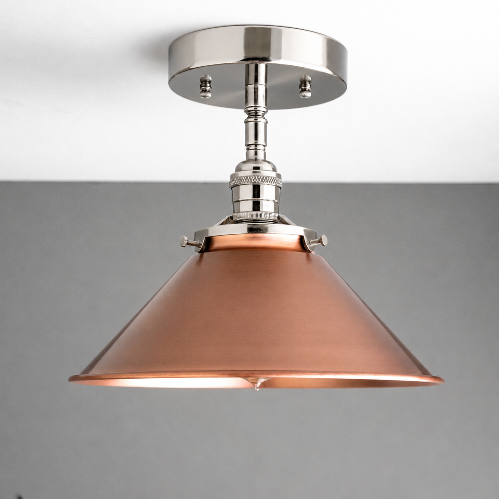 CEILING LIGHT MODEL NO. 7423 in Polished Nickel