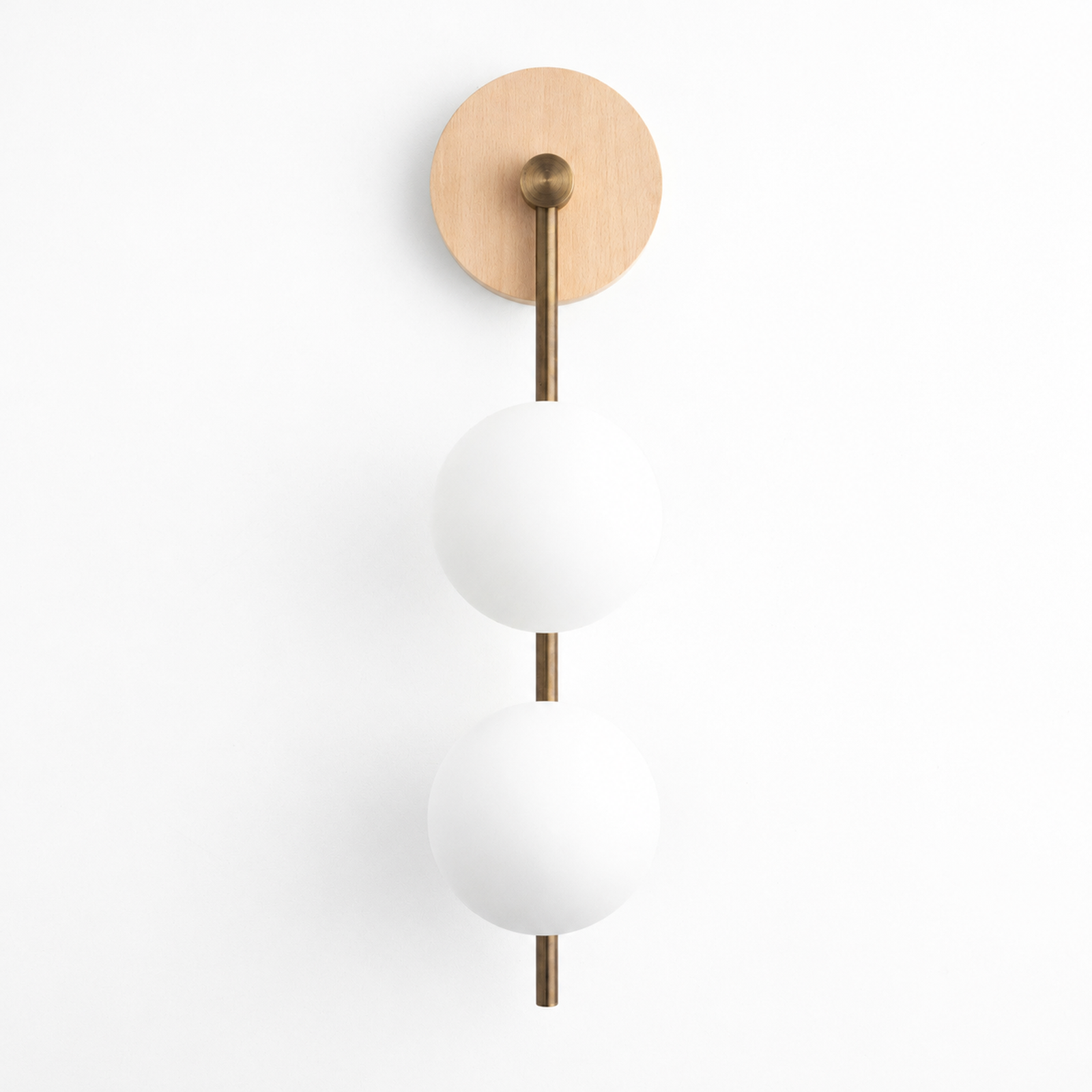 SCONCE MODEL NO. 0344 in Beechwood/Ant. Brass