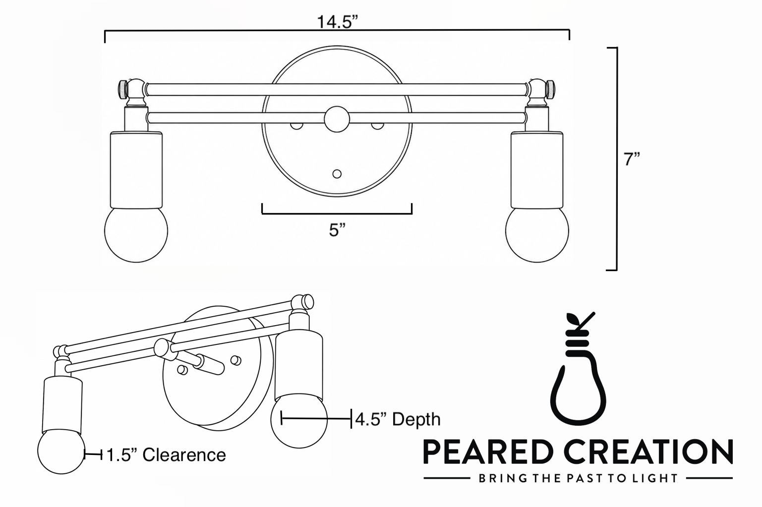 VANITY LIGHT MODEL NO. 2360