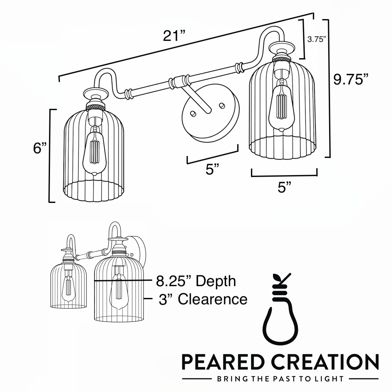 VANITY LIGHT MODEL NO. 1119