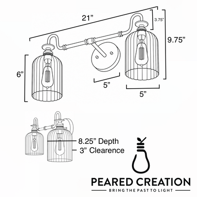 VANITY LIGHT MODEL NO. 1119