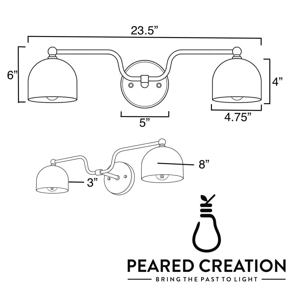 VANITY LIGHT MODEL NO. 1157