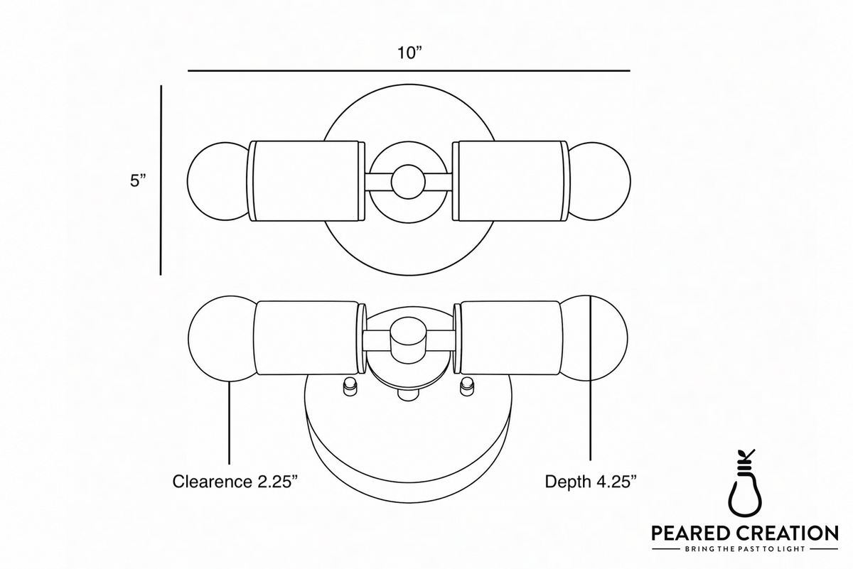 VANITY LIGHT MODEL NO. 2621
