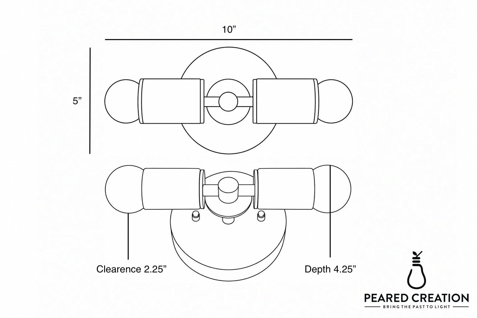VANITY LIGHT MODEL NO. 2621