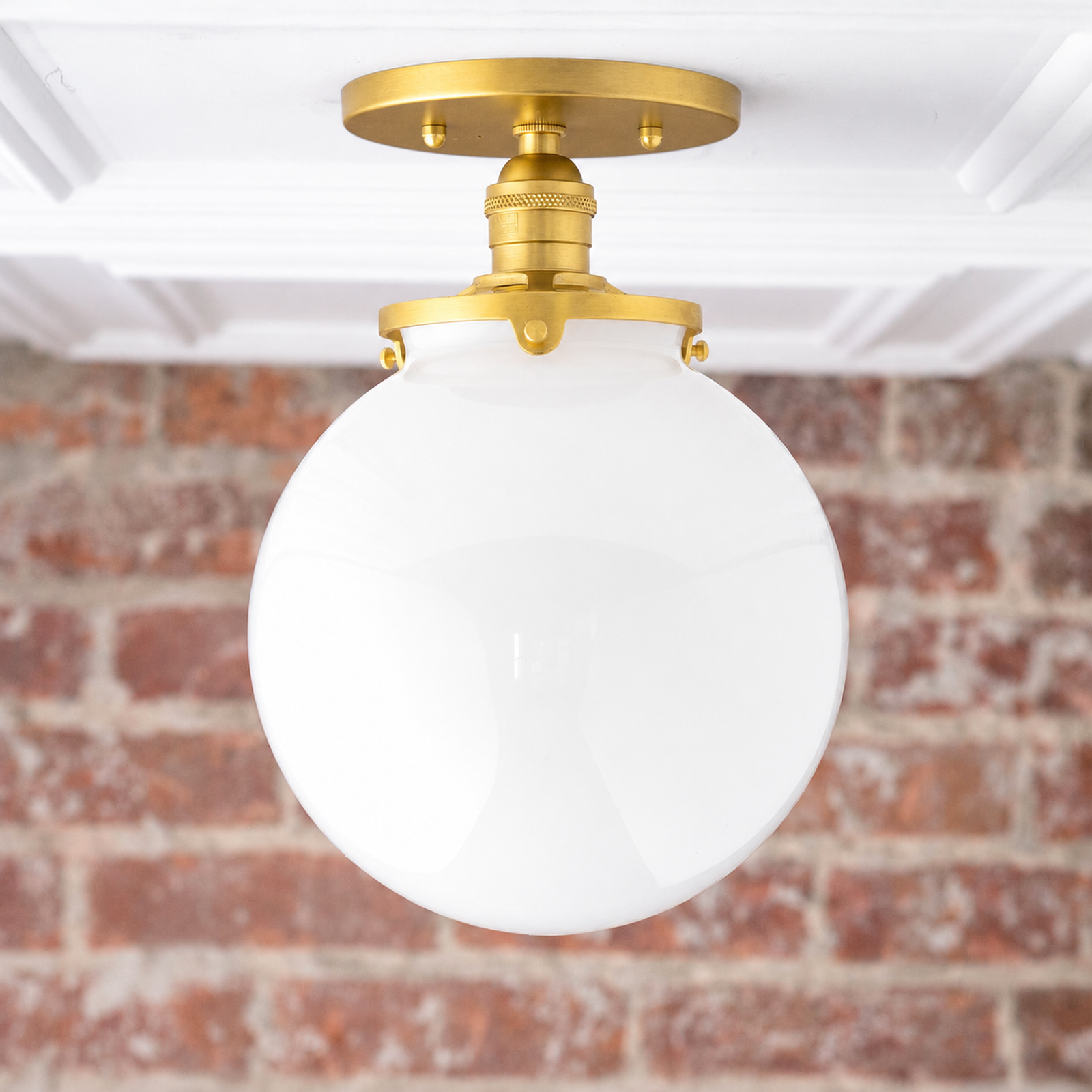 CEILING LIGHT MODEL NO. 1081 in Raw Brass
