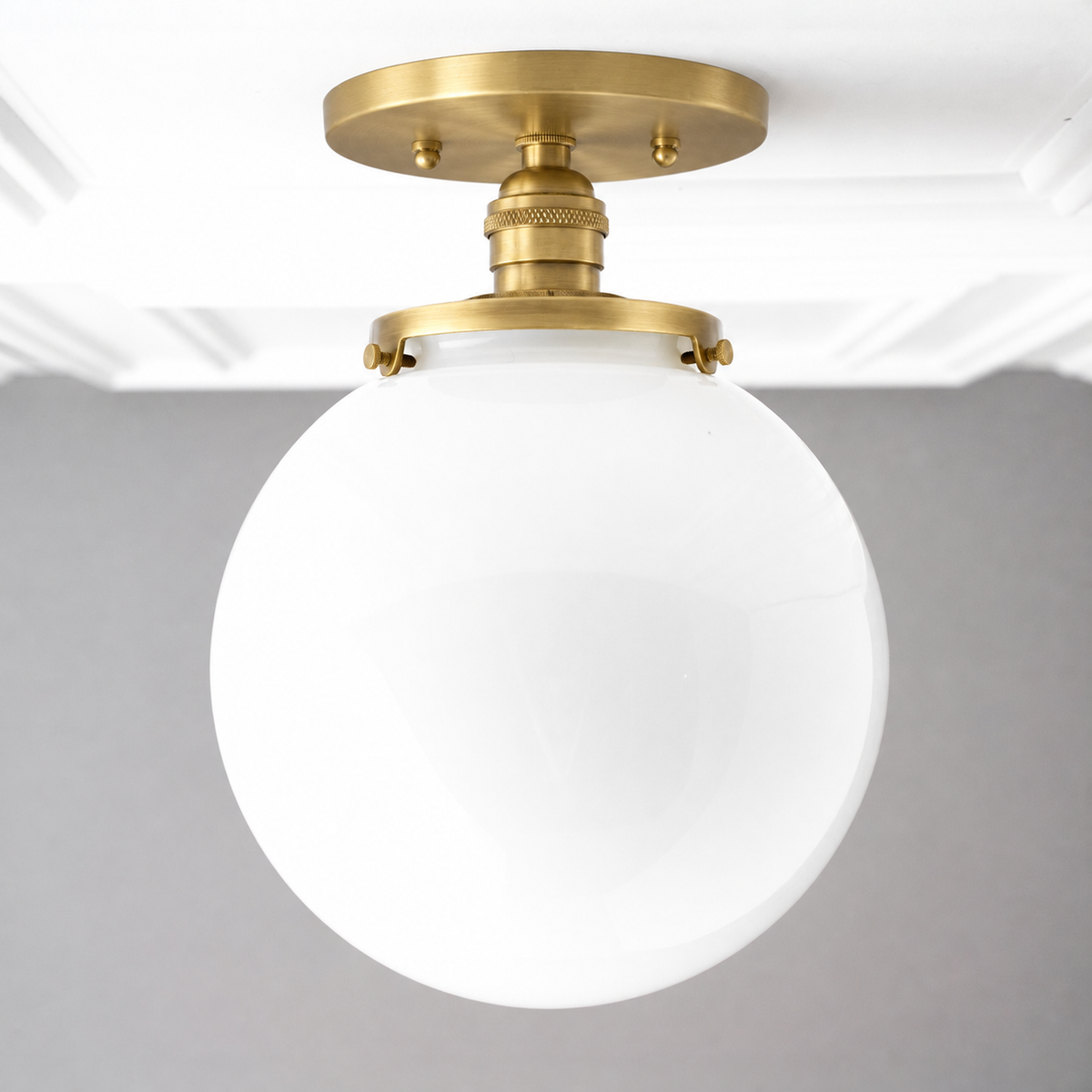 CEILING LIGHT MODEL NO. 1081 in Raw Brass