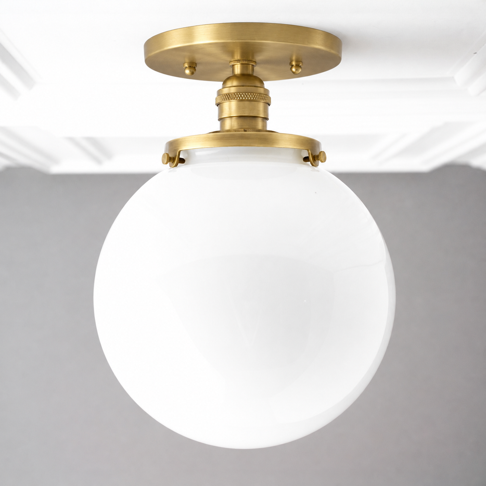 CEILING LIGHT MODEL NO. 1081 in Raw Brass