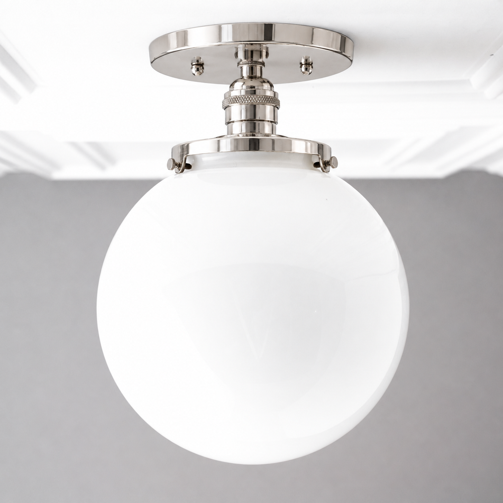 CEILING LIGHT MODEL NO. 1081 in Polished Nickel