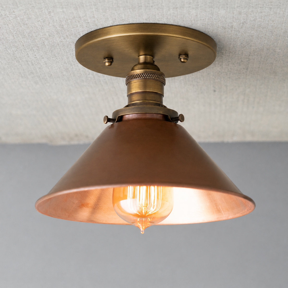 CEILING LIGHT MODEL NO. 6295 in Antique Brass