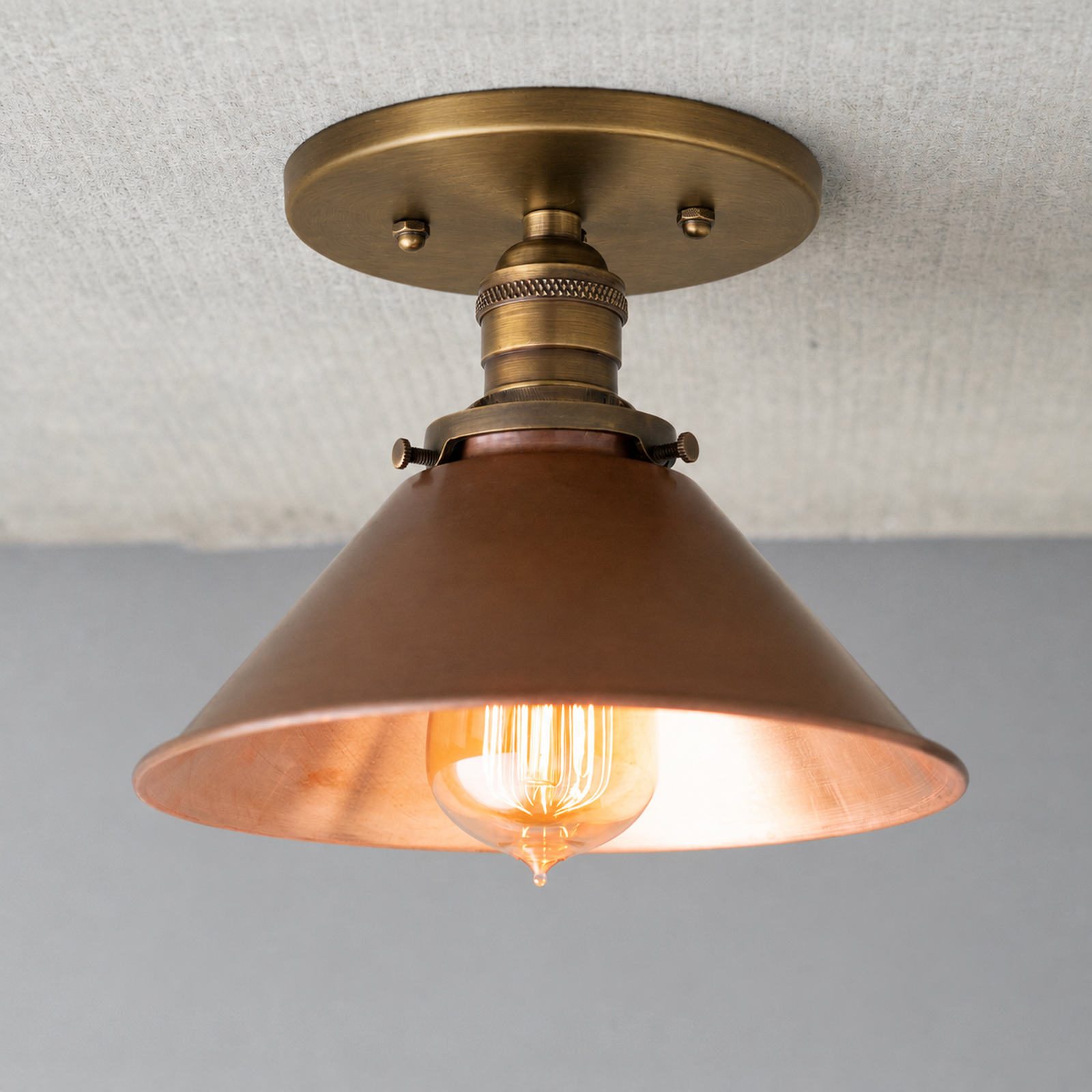 CEILING LIGHT MODEL NO. 6295 in Antique Brass