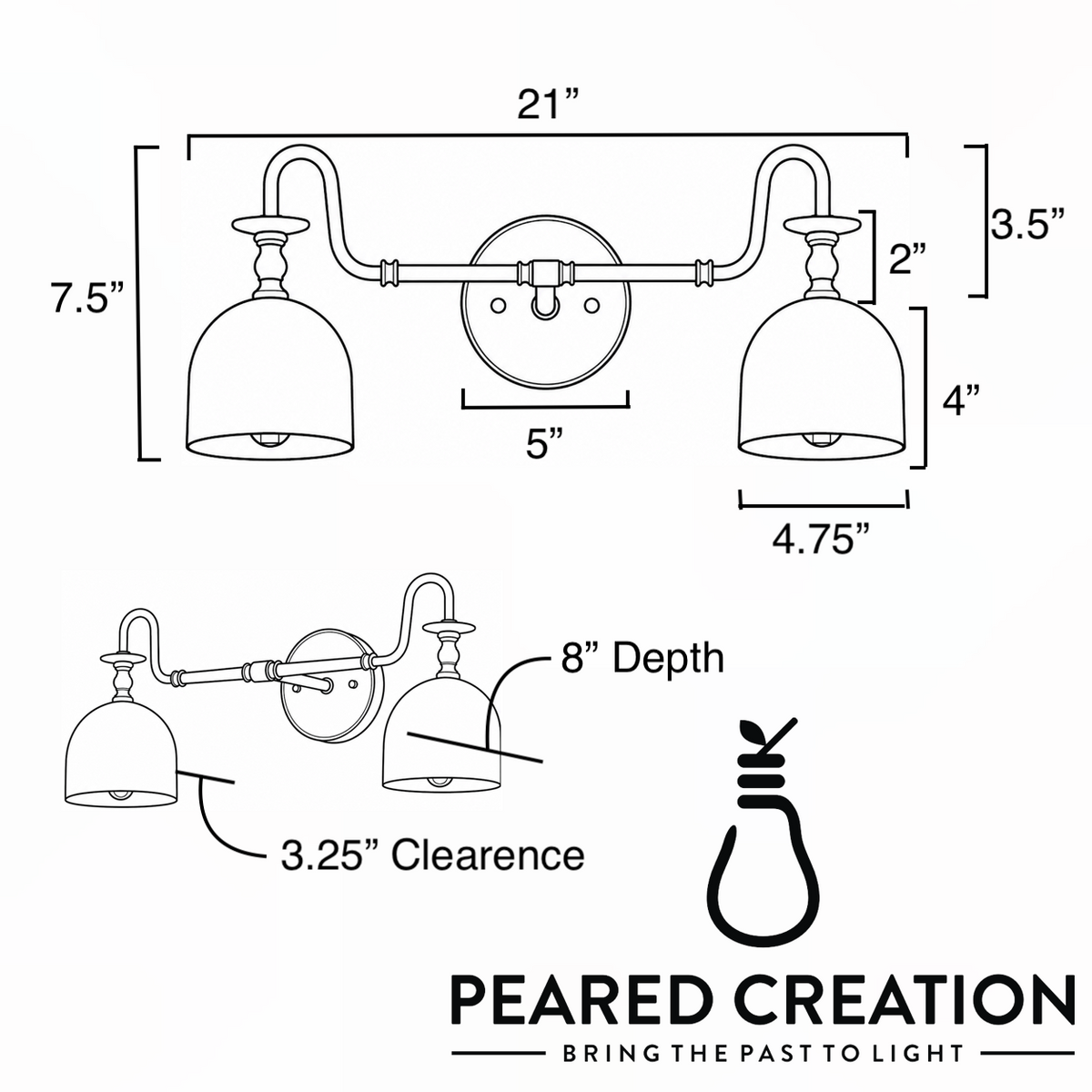 VANITY LIGHT MODEL NO. 1115