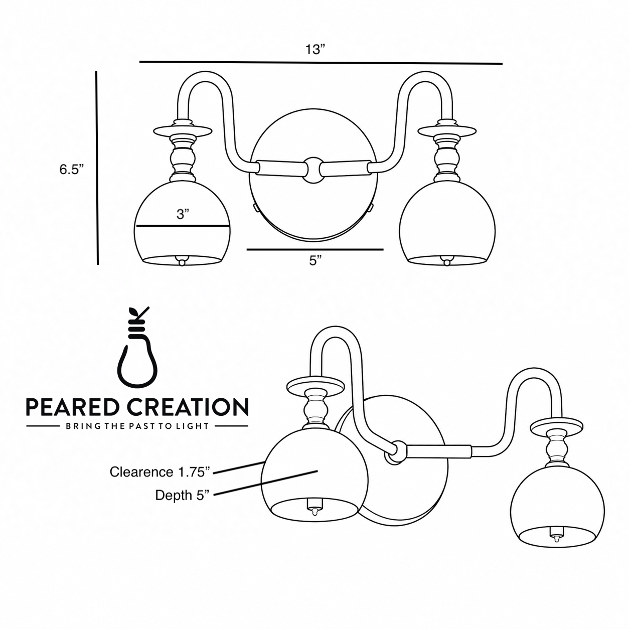 VANITY LIGHT MODEL NO. 8268