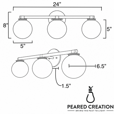 VANITY LIGHT MODEL NO. 1158