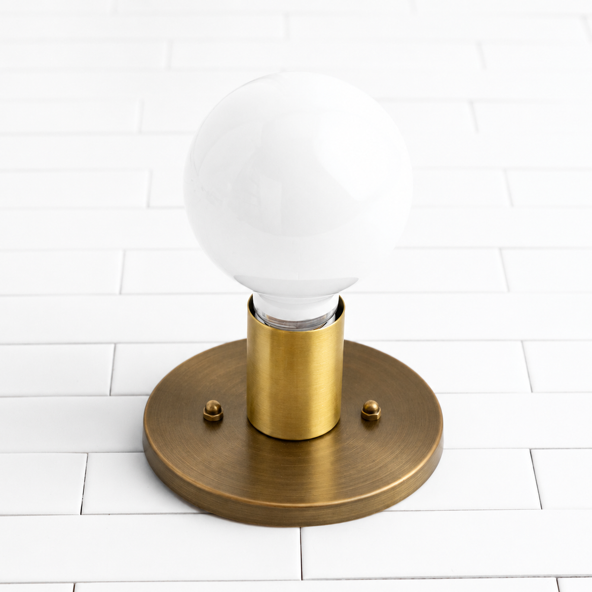 CEILING LIGHT MODEL NO. 2057 in Ant. Brass/R.Brass