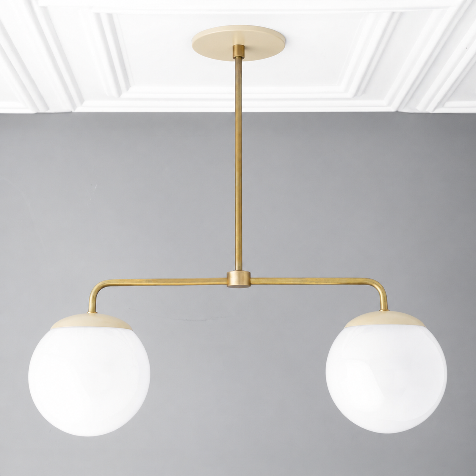 CHANDELIER MODEL NO. 3883 in Cream/S.Brass/Cream