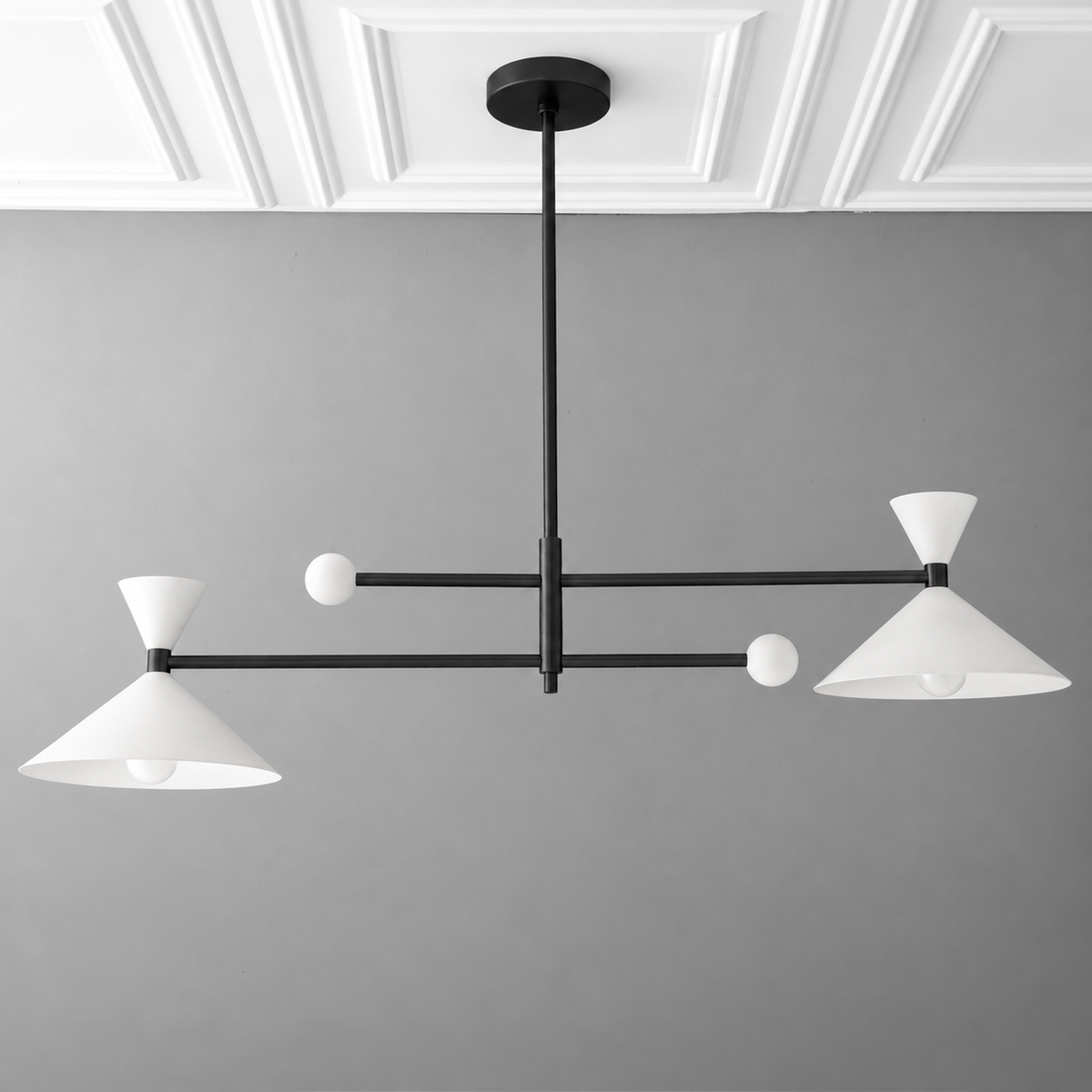 CHANDELIER MODEL NO. 2160 in Black/White