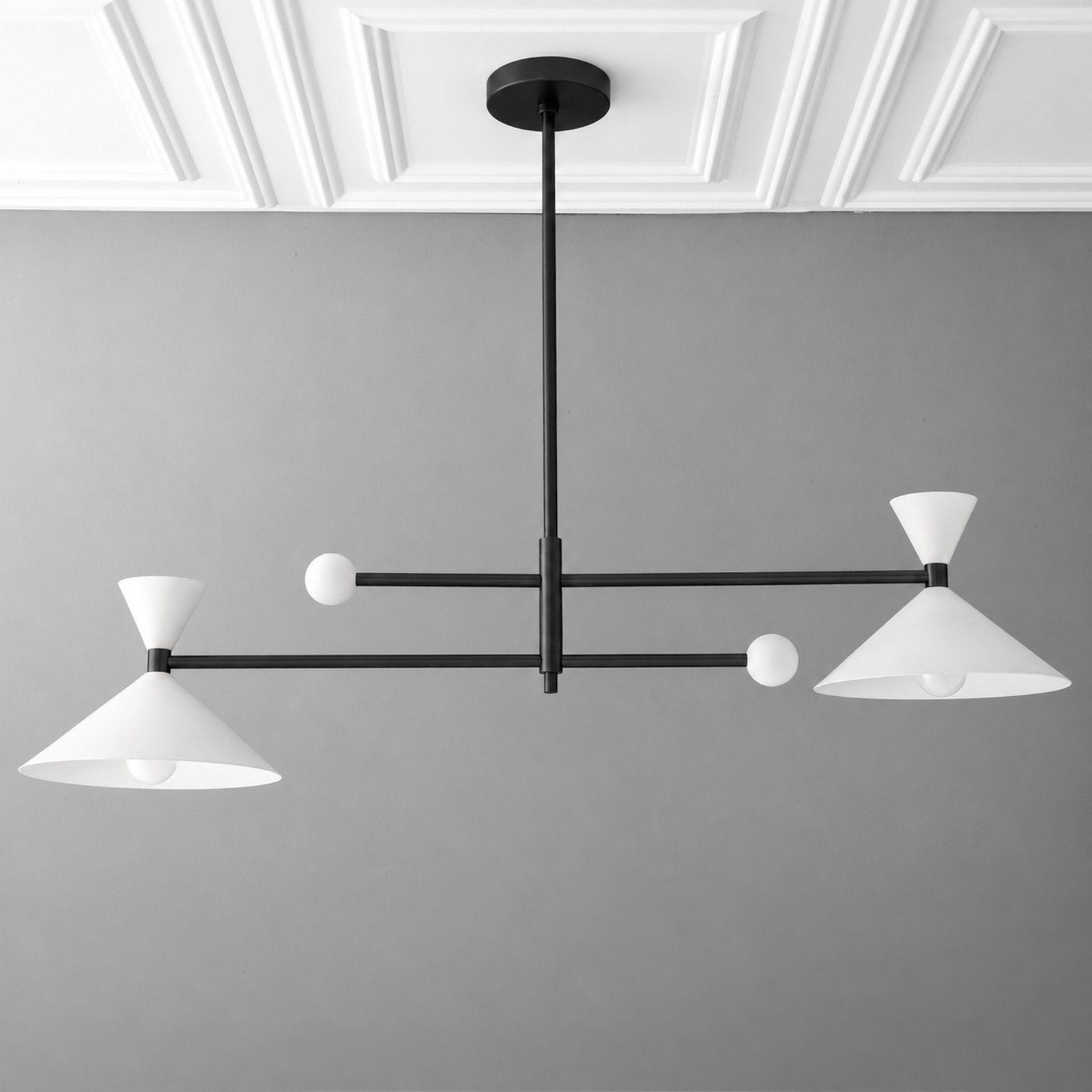 CHANDELIER MODEL NO. 2160 in Black/White