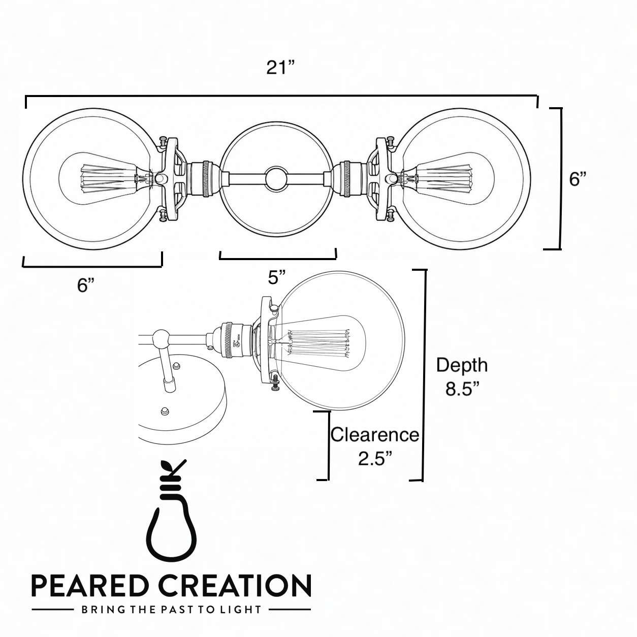 VANITY LIGHT MODEL NO. 7350