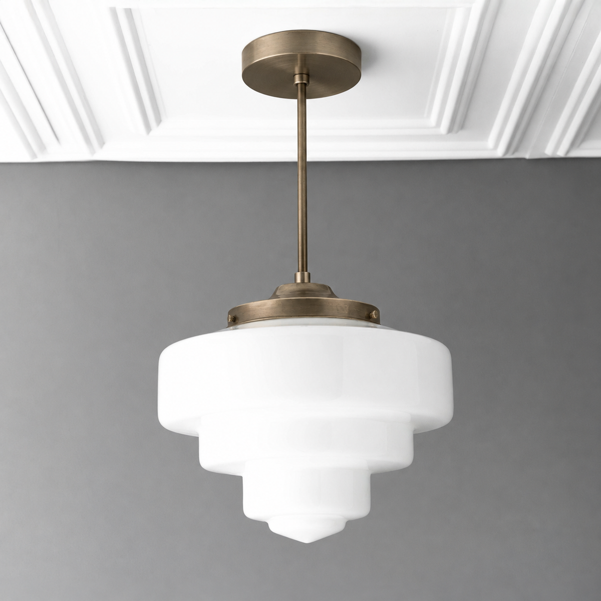 PENDANT MODEL NO. 7458 in Antique Brass