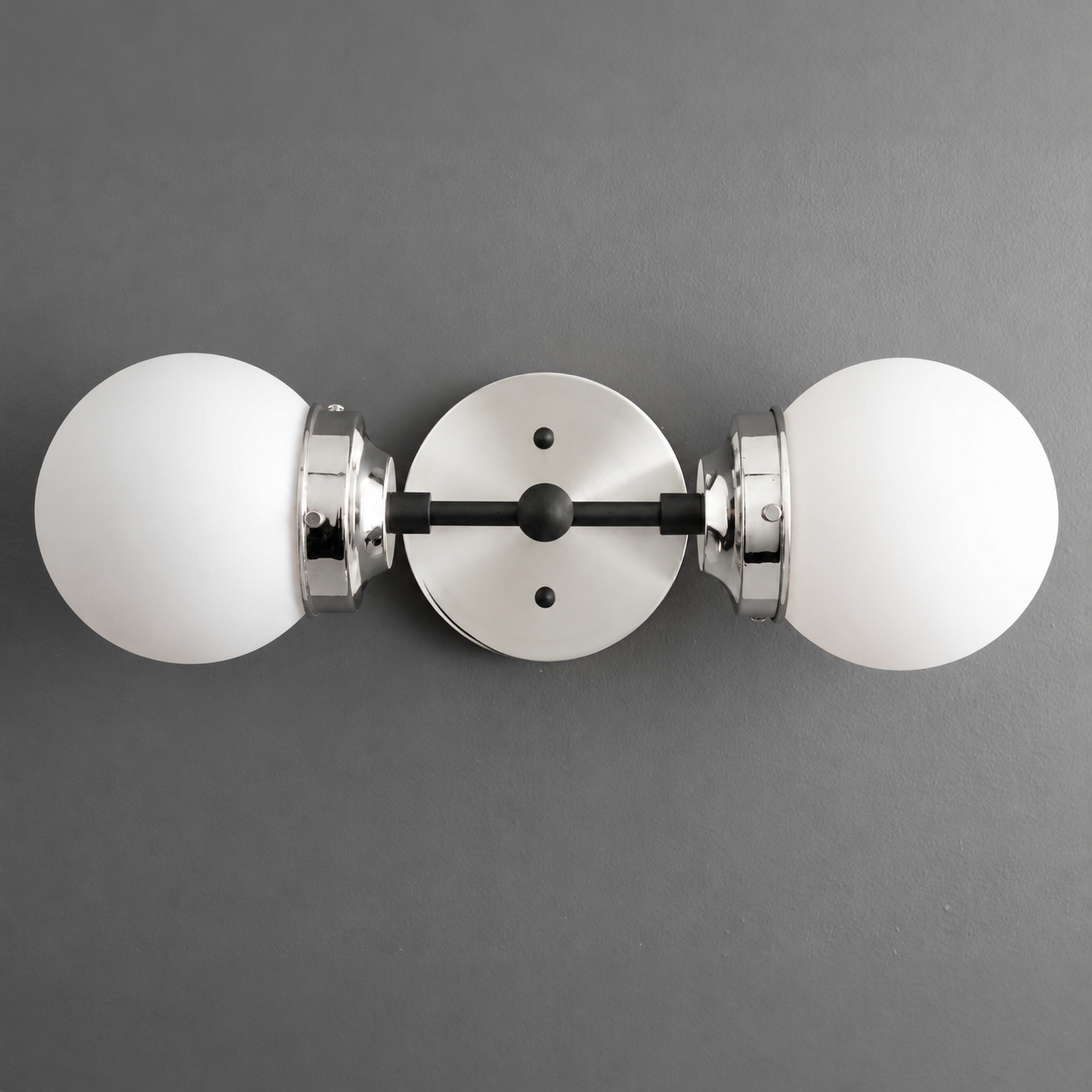 VANITY LIGHT MODEL NO. 2599 in Nickel/Black/Nickel