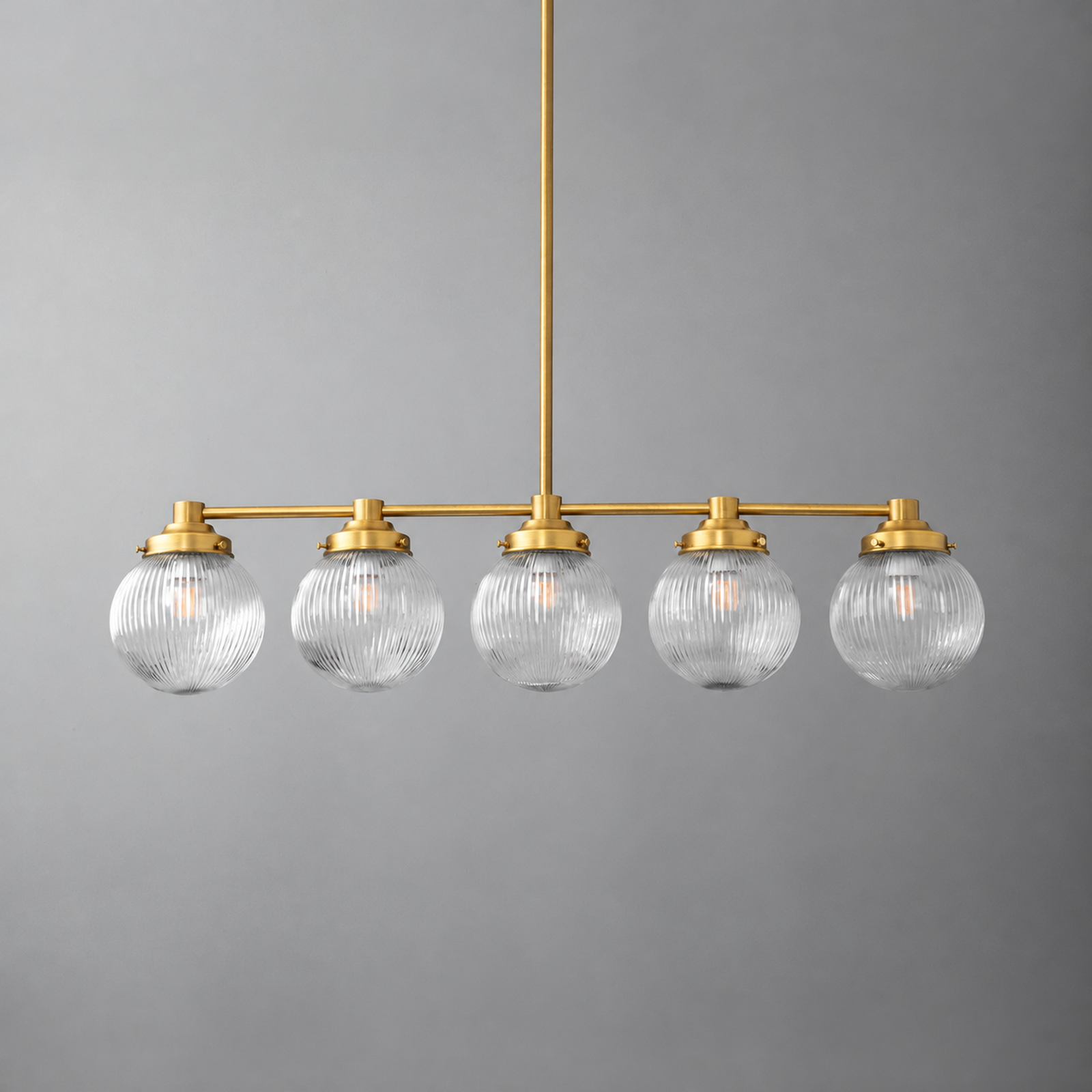 CHANDELIER MODEL NO. 2976 in Raw Brass