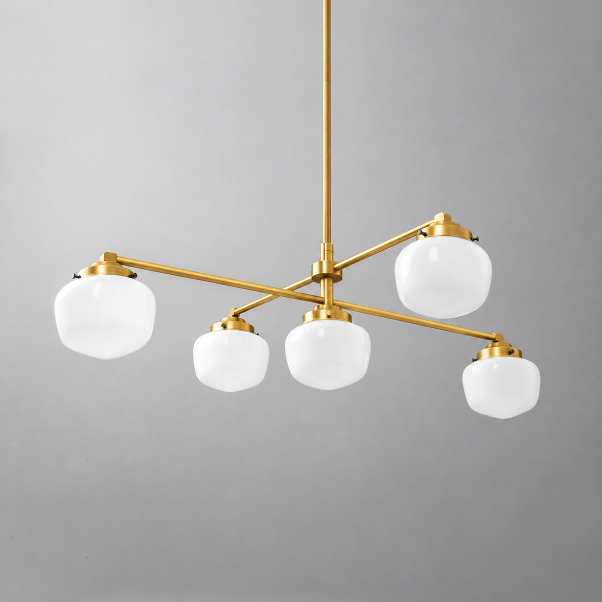 CHANDELIER MODEL NO. 7709 in Raw Brass