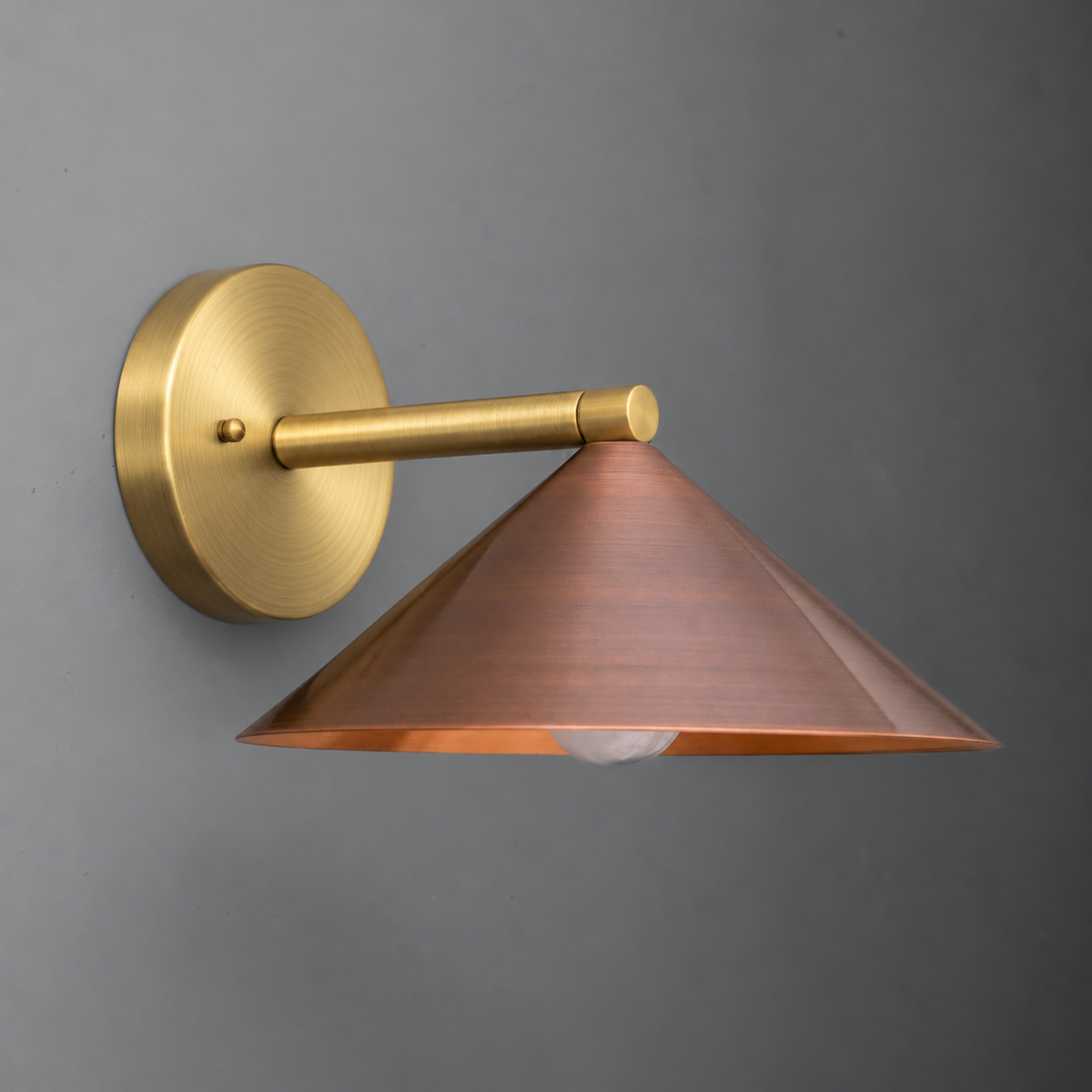 SCONCE MODEL NO. 1101 in Raw Brass