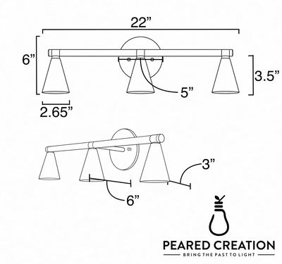 VANITY LIGHT MODEL NO. 1170