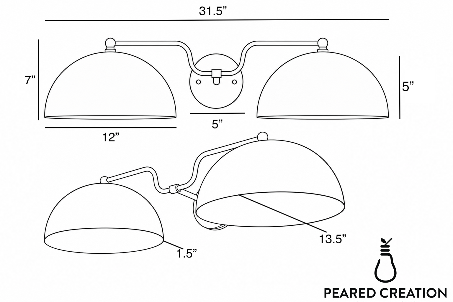 VANITY LIGHT MODEL NO. 1160