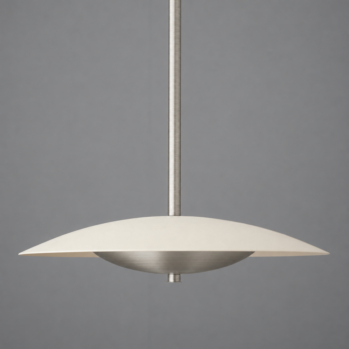 PENDANT MODEL NO. 1730 in Brushed Nickel/Cream