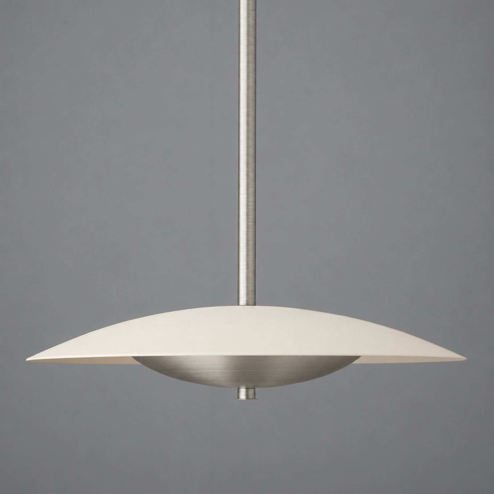 PENDANT MODEL NO. 1730 in Brushed Nickel/Cream