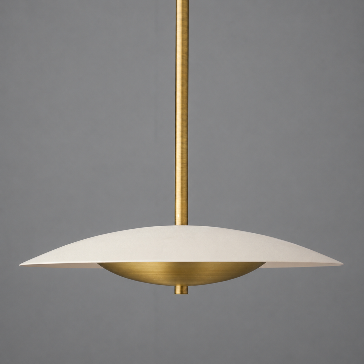 PENDANT MODEL NO. 1730 in Sealed Brass/Cream