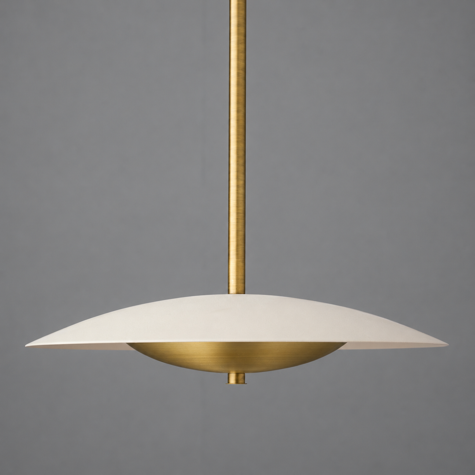 PENDANT MODEL NO. 1730 in Sealed Brass/Cream