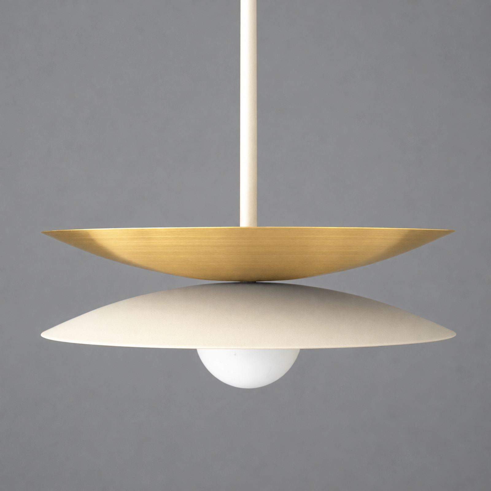 PENDANT MODEL NO. 0461 in Cream/Raw Brass/Cream or Cream/S.Brass/Cream