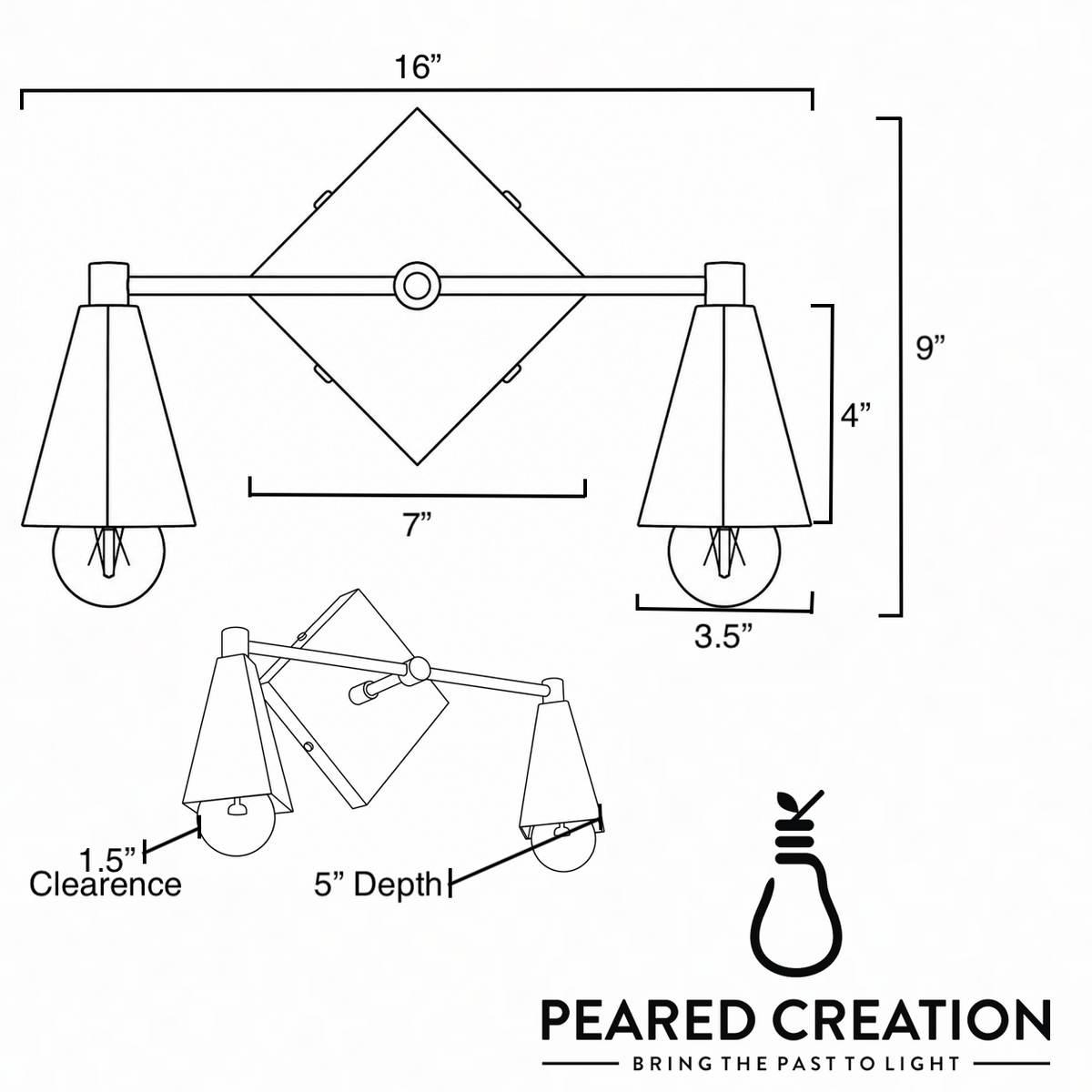 VANITY LIGHT MODEL NO. 4237