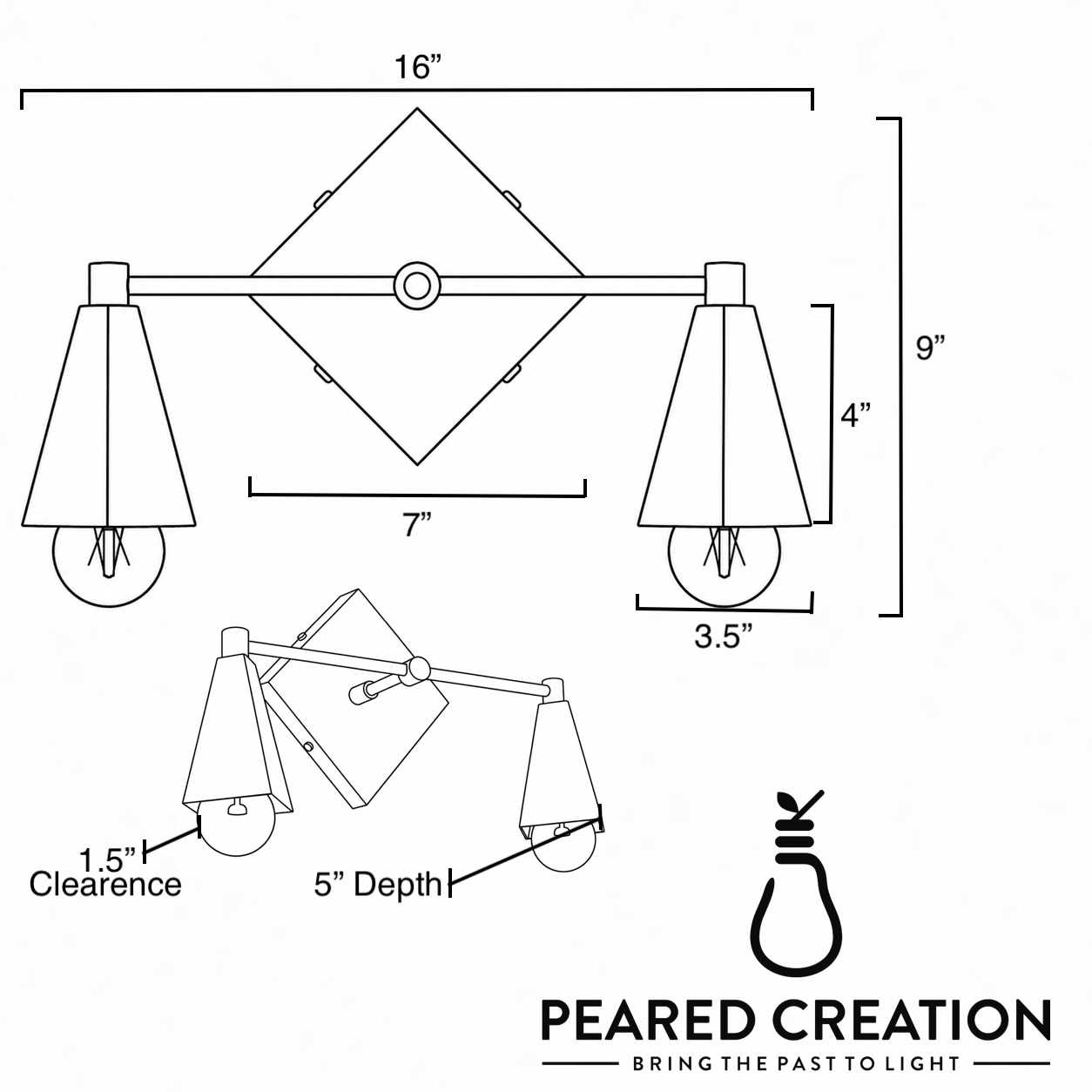 VANITY LIGHT MODEL NO. 4237
