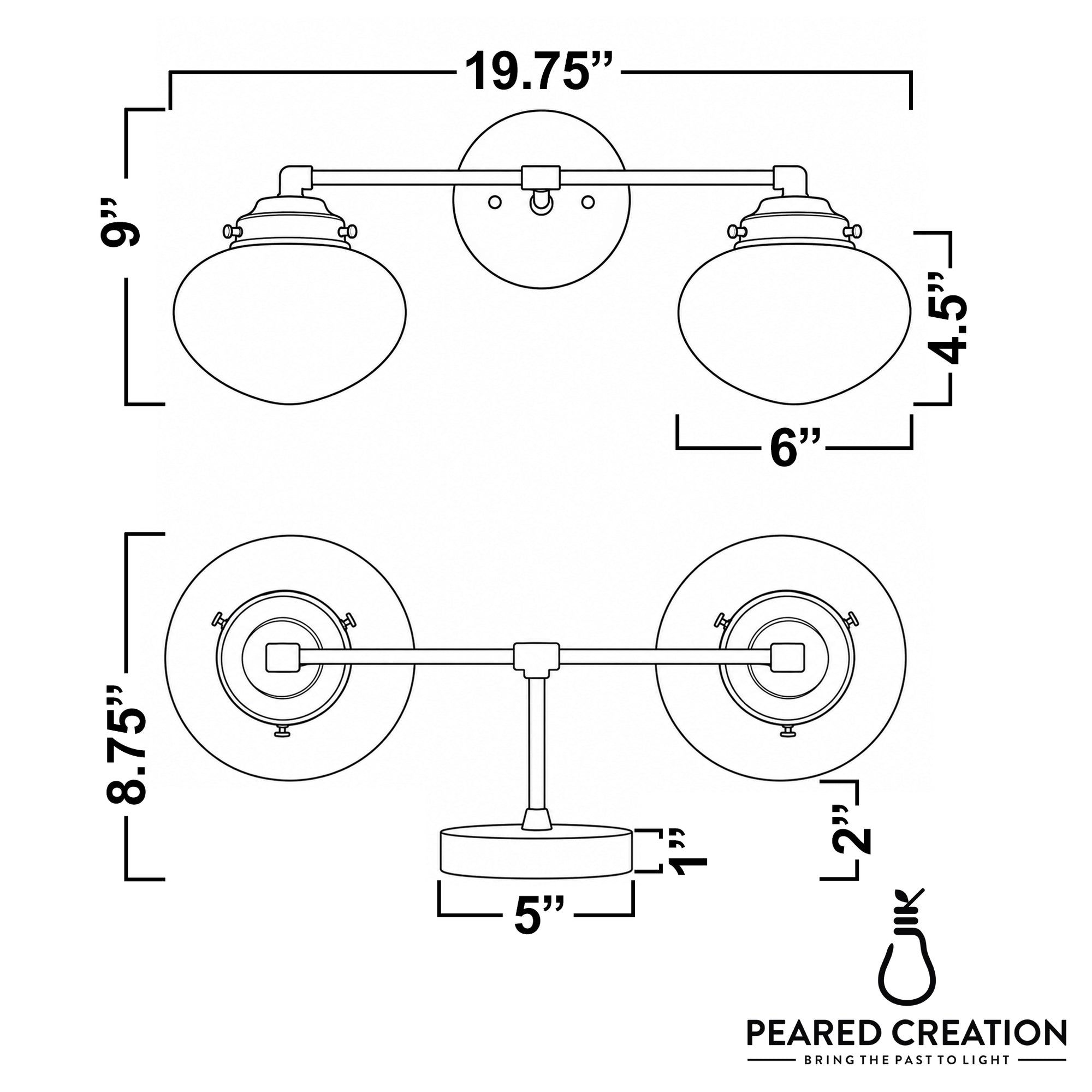 VANITY LIGHT MODEL NO. 1167