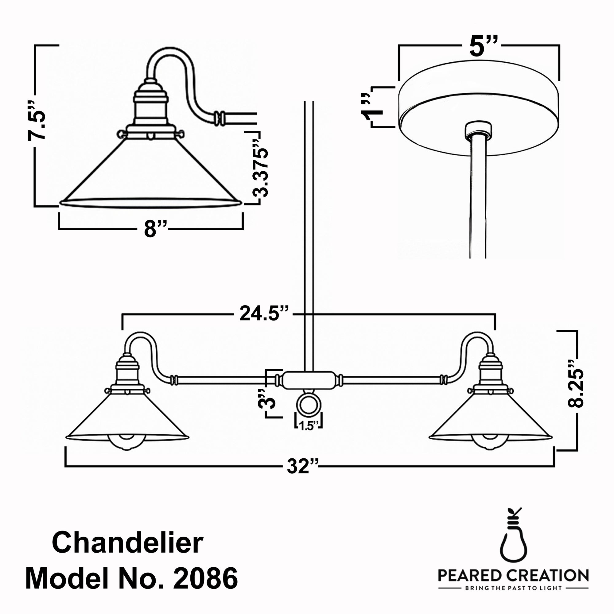 CHANDELIER MODEL NO. 2086