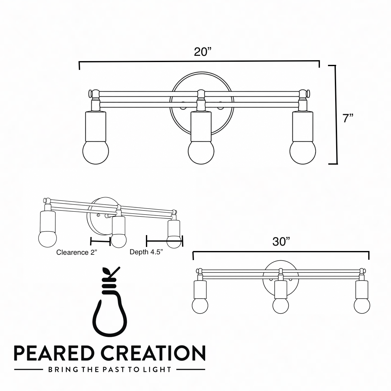 VANITY LIGHT MODEL NO. 8256