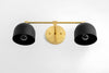 VANITY MODEL No. 0698- Mid Century Modern bathroom lighting with a Raw Brass finish. Designed and produced by MODCREATIONStudio at Peared Creation
