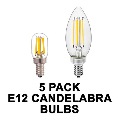 E12 Socket Bulbs - 5 Pack