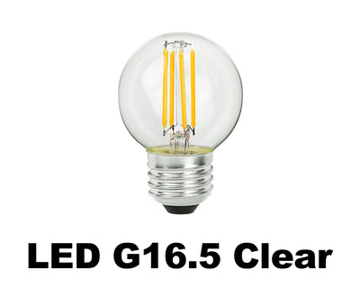 4 Watt -  380 Lumens - LED G16.5 Clear Light Bulb