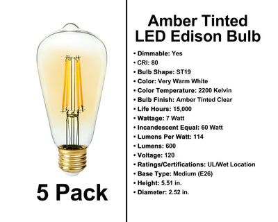 E26 Socket Bulbs - 5 Pack