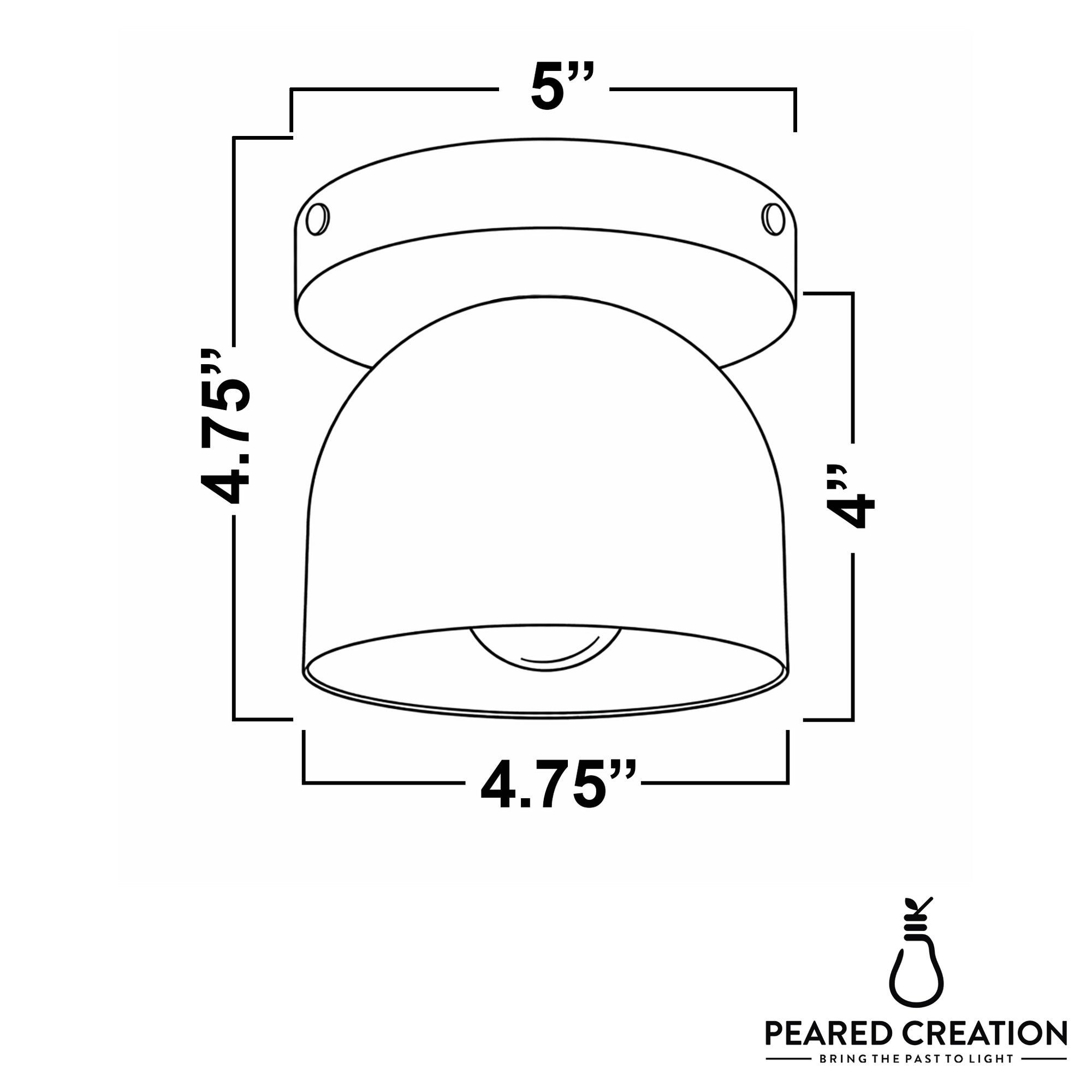 Matte white flush mount ceiling light with rounded dome-shaped shade and metal base, compact size. - CEILING LIGHT MODEL NO. 1107
