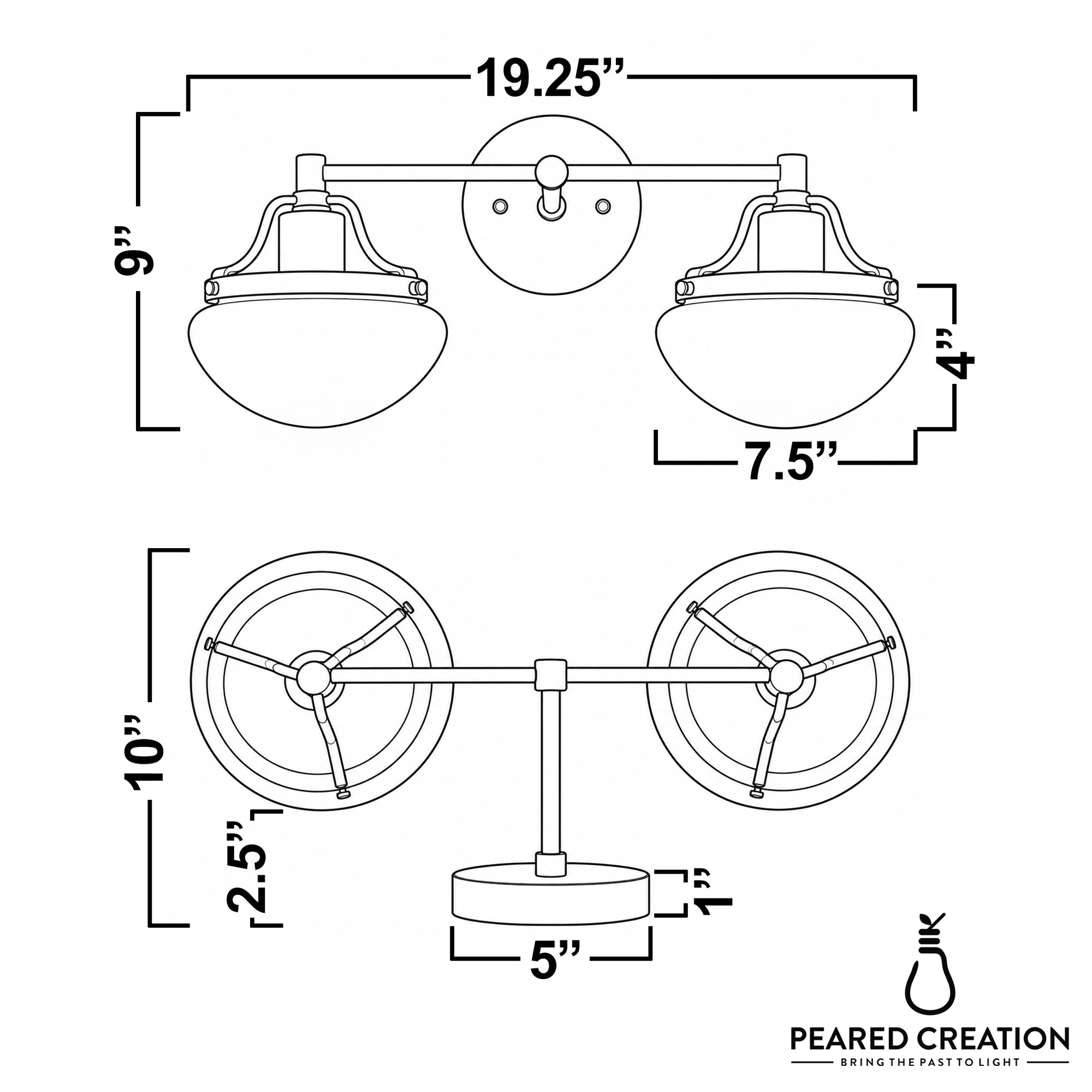VANITY LIGHT MODEL NO. 2448