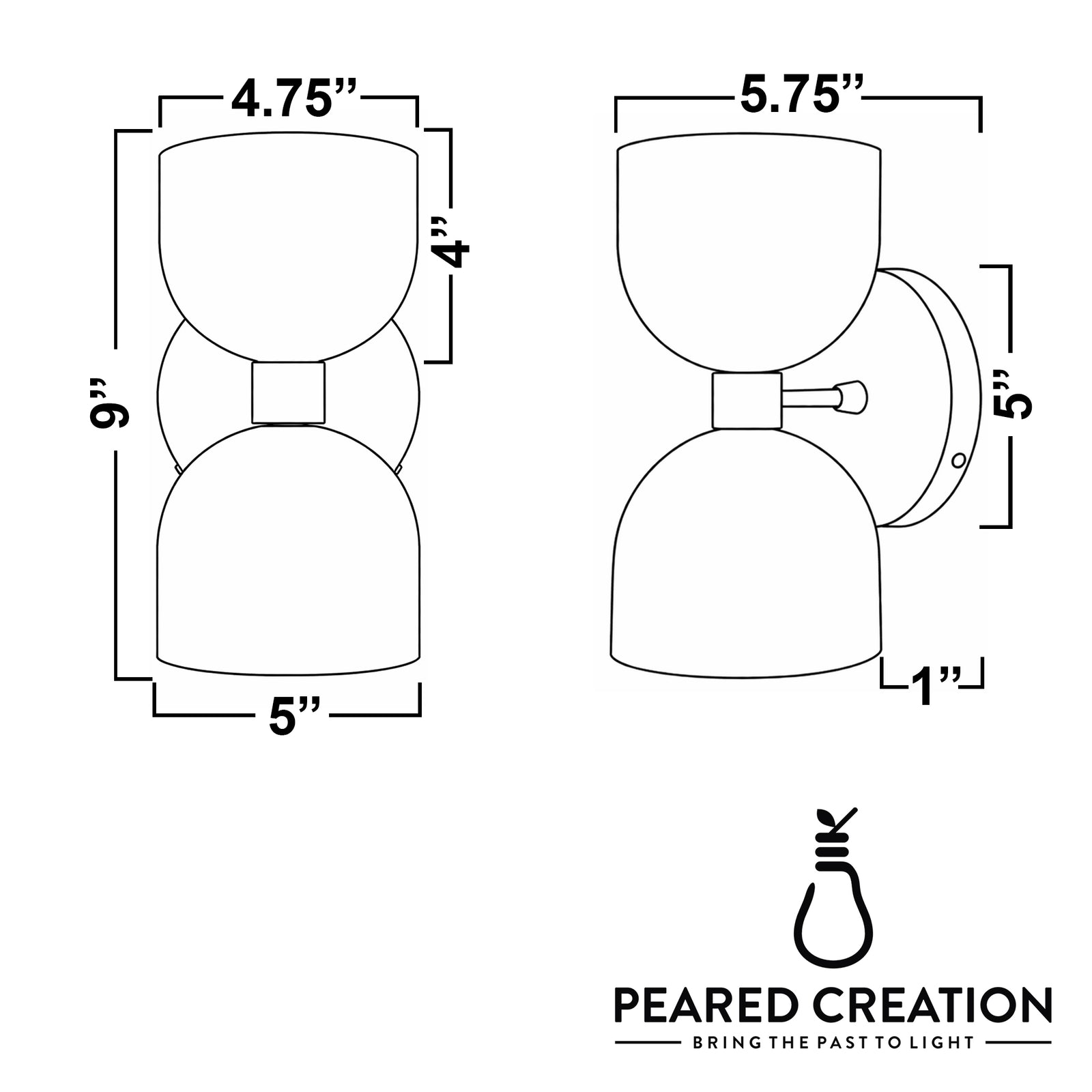 Mid-century modern double shade wall sconce with symmetrical rounded white glass shades and circular brass base. - SCONCE MODEL NO. 5641